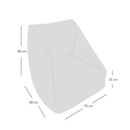rucomfy Beanbags rucomfy Indoor Large Snuggle Bean Bag Chair - Adults Jumbo Cord in Grey - thumbnail 4