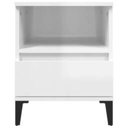 Berkfield Home Bedside Cabinets 2 pcs High Gloss White 40x35x50 cm - Size: 40 x 35 x 50 cm - thumbnail 7