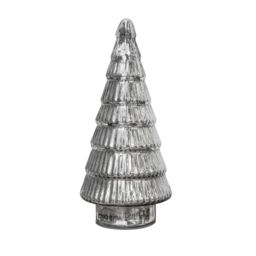 Ivyline Juniper Silver Glass Tree - H41cm W18cm - 2 other Colours & 2 Sizes Available - Hand finished - 2024 star performer in Metallic Silver - thumbnail 2