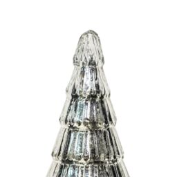 Ivyline Juniper Silver Glass Tree - H41cm W18cm - 2 other Colours & 2 Sizes Available - Hand finished - 2024 star performer in Metallic Silver - thumbnail 3