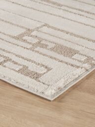 Desire Rugs Hamilton Modern Sheen Area Rug - Blocked Bold Geometric Design in Taupe - Size: 80 cm x 150 cm - thumbnail 4