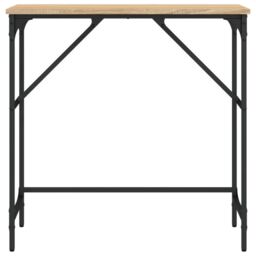 Berkfield Home Console Table Sonoma Oak 75x32x75 cm Engineered Wood in Brown - Size: 75 x 32 x 75 cm - thumbnail 4