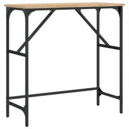 Berkfield Home Console Table Sonoma Oak 75x32x75 cm Engineered Wood in Brown - Size: 75 x 32 x 75 cm - thumbnail 2