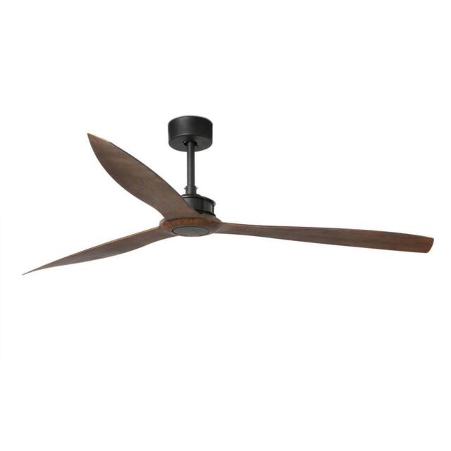 Netlighting Just Fan Matt Black Wood ceiling fan 3 Blades 178cm - image 1