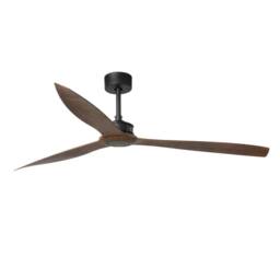 Netlighting Just Fan Matt Black Wood ceiling fan 3 Blades 178cm - thumbnail 1