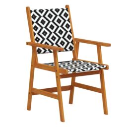 Berkfield Home 3 Piece Garden Dining Set Solid Acacia Wood in Brown - thumbnail 5
