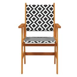 Berkfield Home 3 Piece Garden Dining Set Solid Acacia Wood in Brown - thumbnail 6