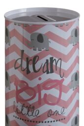 Orsina Lightweight Large Money Tin, Durable Large Money Tin For Kids Bedroom, Secure Decorative Tin For Children in Pink - thumbnail 4