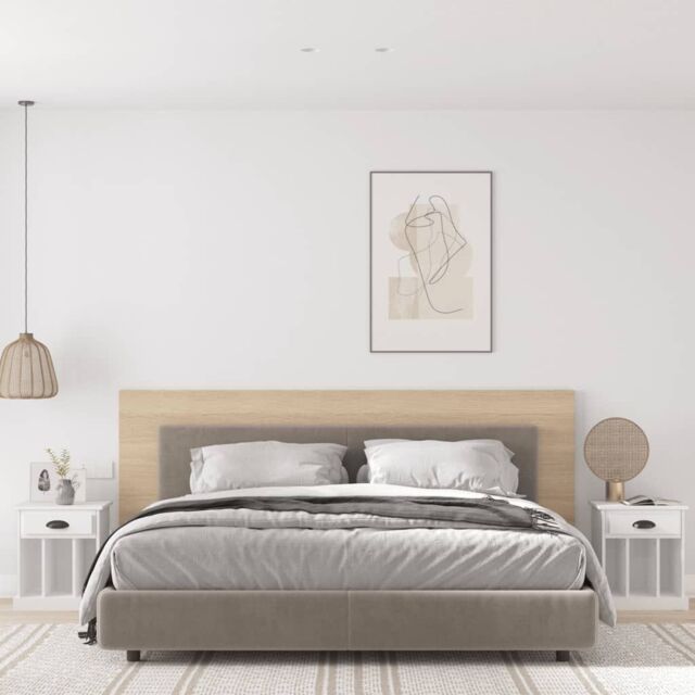 Berkfield Home Bedside Cabinets 2 pcs White 43x36x50 cm - Size: 43 x 36 x 50 cm - image 1