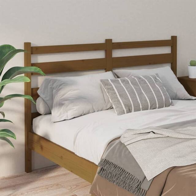 Berkfield Home Beautiful Bed Headboard Honey Brown 206x4x100 cm Solid Wood Pine - Size: 206 x 4 x 100 cm - image 1
