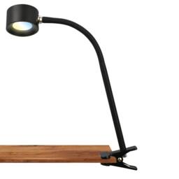 BRILONER Rechargeable LED Reading Desk Lamp with Clamp in Black - thumbnail 1