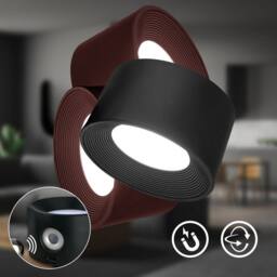 BRILONER Rechargeable LED Reading Desk Lamp with Clamp in Black - thumbnail 5