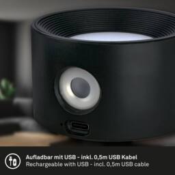 BRILONER Rechargeable LED Reading Desk Lamp with Clamp in Black - thumbnail 8