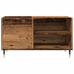 Berkfield Home Record Cabinet Old Wood 84.5x38x48 cm Engineered Wood in Brown - thumbnail 4