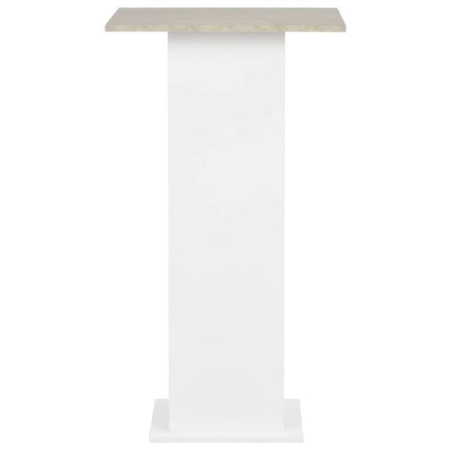 Berkfield Home Durable Bar Table White & Concrete 60x60x110 cm - Size: 60 x 60 x 110 cm - image 1