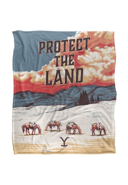 Yellowstone Protect The Land Silky Touch Super Soft Throw Blanket 152 X 127 cm in White - image 1