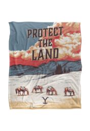 Yellowstone Protect The Land Silky Touch Super Soft Throw Blanket 152 X 127 cm in White - thumbnail 1