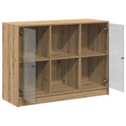 Berkfield Home Sideboard Artisian Oak 102x37x75.5 cm Engineered Wood in Brown - thumbnail 4