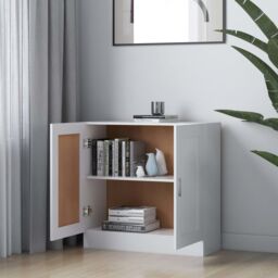 Berkfield Home Book Cabinet White 82.5x30.5x80 cm Engineered Wood - thumbnail 3