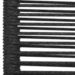 Berkfield Home Traditional Garden Chairs 4 pcs Cotton Rope & Steel Black - thumbnail 6