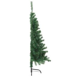 Berkfield Home Artificial Half Christmas Tree with Stand Green 120 cm PVC - thumbnail 4