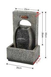 H&O Direct Outdoor Creative Solar-Powered Garden Water Fountain Decor in Natural - thumbnail 6