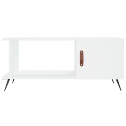 Berkfield Home Coffee Table White 90x50x40 cm Engineered Wood - Size: 90 x 50 x 40 cm - thumbnail 5