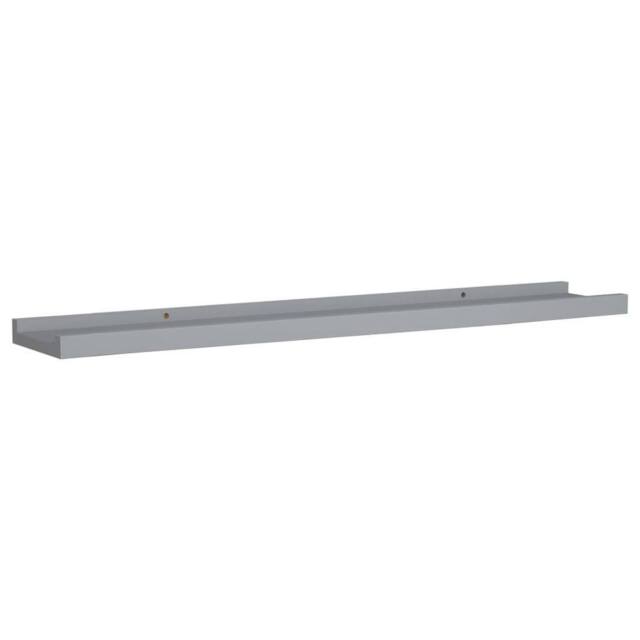 Berkfield Home Picture Frame Ledge Shelves 2 pcs Grey 80x9x3 cm MDF - Size: 80 x 9 x 3 cm - image 1
