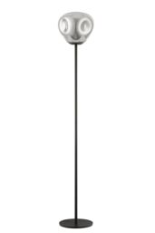 Nina 1 Light Floor Lamp Chrome Black