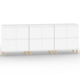 Berkfield Home Sideboards 3 pcs White 60x35x70 cm Engineered Wood - Size: 60 x 35 x 70 cm - thumbnail 1