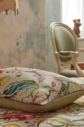 Edinburgh Weavers Morton 200 Thread Count Floral Premium Cotton Sateen Piped Duvet Cover Set in Cream - Size: Double - thumbnail 4