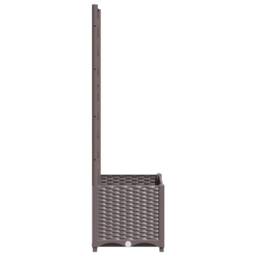 Berkfield Home Garden Planter with Trellis Brown 40x40x136 cm PP - Size: 40 x 40 x 136 cm - thumbnail 5