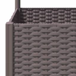 Berkfield Home Garden Planter with Trellis Brown 40x40x136 cm PP - Size: 40 x 40 x 136 cm - thumbnail 7