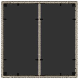 Berkfield Home Garden Table with Glass Top Light Grey 90x90x75 cm Poly Rattan - Size: 90 x 90 x 75 cm - thumbnail 8