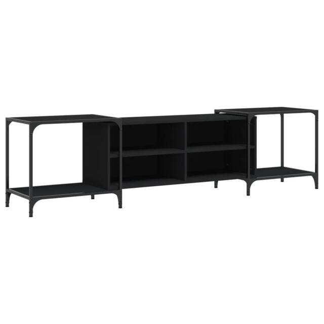 Berkfield Home TV Cabinet Black 203x37x50 cm Engineered Wood - Size: 203 x 37 x 50 cm - image 1