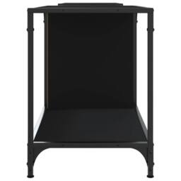 Berkfield Home TV Cabinet Black 203x37x50 cm Engineered Wood - Size: 203 x 37 x 50 cm - thumbnail 5