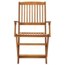 Berkfield Home Durable Folding Outdoor Chairs 2 pcs Solid Acacia Wood in Brown - thumbnail 1