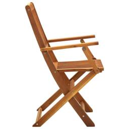Berkfield Home Durable Folding Outdoor Chairs 2 pcs Solid Acacia Wood in Brown - thumbnail 4