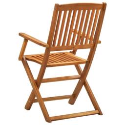 Berkfield Home Durable Folding Outdoor Chairs 2 pcs Solid Acacia Wood in Brown - thumbnail 5