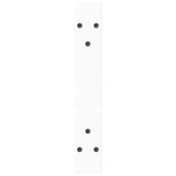 Berkfield Home Modern Dining Table Legs V-Shape 2 pcs White 30x(30-31.3) cm Steel - thumbnail 7