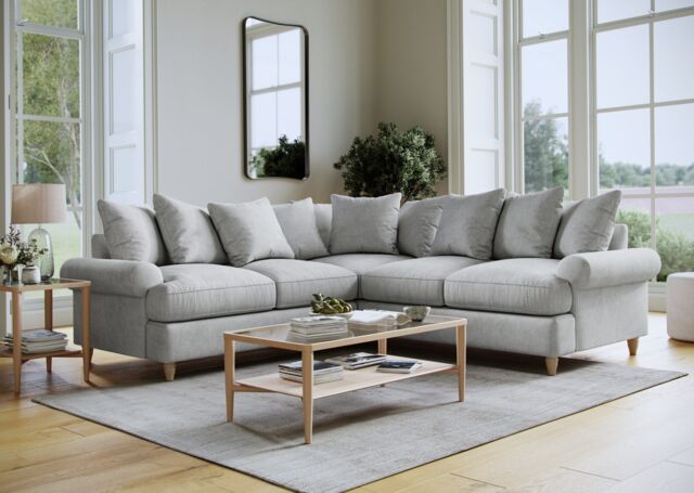 The Great Sofa Company Beatrice 2 Corner 2 Faro Ashen in Grey