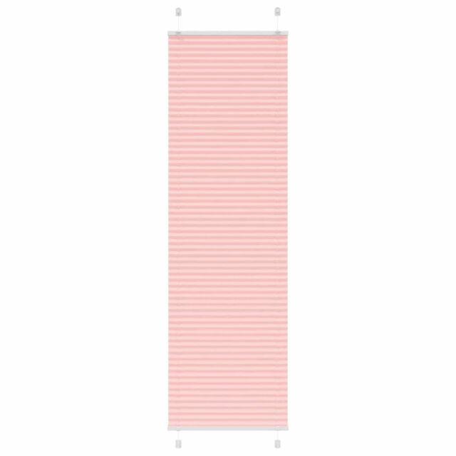 Berkfield Home Pleated Blind Pink 65x200 cm Fabric Width 64.4 cm Polyester - image 1