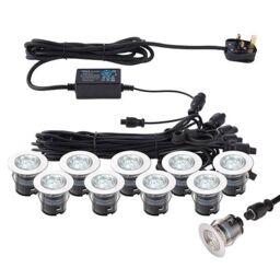 Netlighting Ikonpro Cct Integrated LED Outdoor Recessed Light Polished Stainless Steel Clear IP67 - thumbnail 1