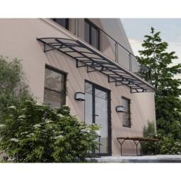 Palram Patio Cover Amsterdam Door Awning Canopy 6690 Clear - L670.5 cm - Grey - thumbnail 2