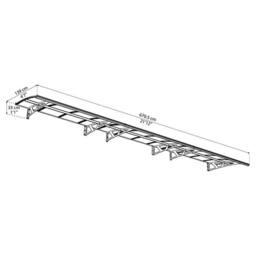 Palram Patio Cover Amsterdam Door Awning Canopy 6690 Clear - L670.5 cm - Grey - thumbnail 3
