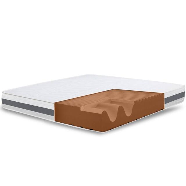 The White Stone Mattress with Antibacterial Waterfoam, 20 cm Height - 120 x 195 cm in White - Size: Small Double - image 1