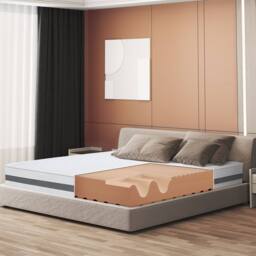 The White Stone Mattress with Antibacterial Waterfoam, 20 cm Height - 120 x 195 cm in White - Size: Small Double - thumbnail 7