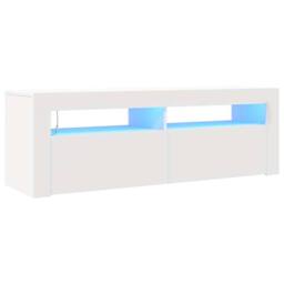 Berkfield Home TV Cabinet with LED Lights White 120x35x40 cm - Size: 120 x 35 x 40 cm - thumbnail 3