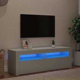 Berkfield Home TV Cabinet with LED Lights White 120x35x40 cm - Size: 120 x 35 x 40 cm - thumbnail 2