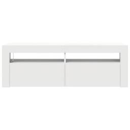 Berkfield Home TV Cabinet with LED Lights White 120x35x40 cm - Size: 120 x 35 x 40 cm - thumbnail 8